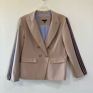 DREW Tai Ribbon Khaki Blazer Womens Sz Large Stretch Jacket